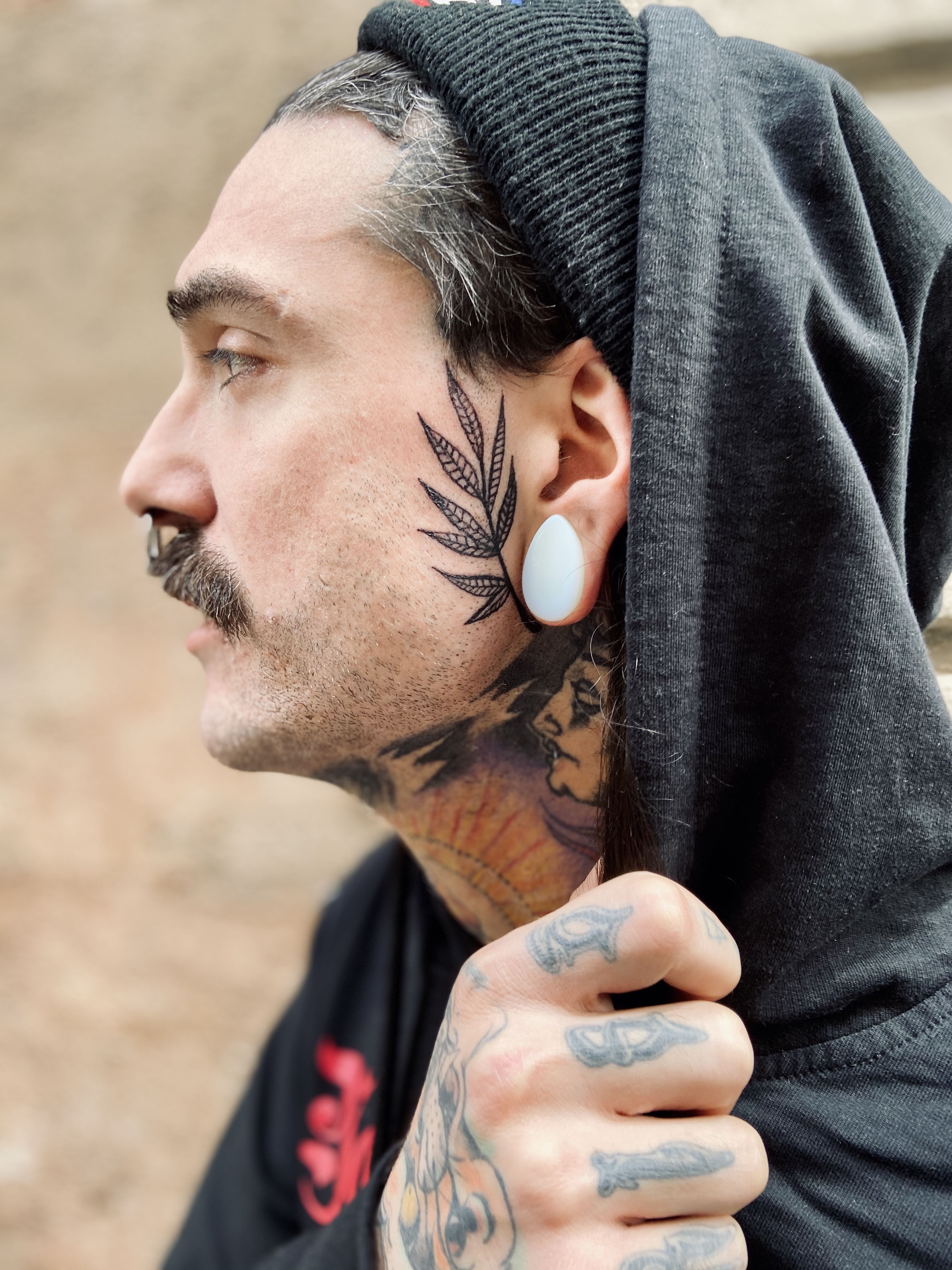 unique small sideburn tattoos for men