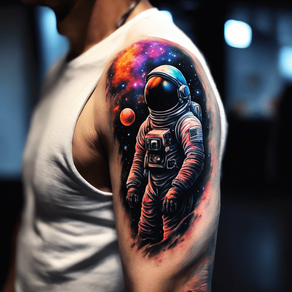 unique space tattoos for men