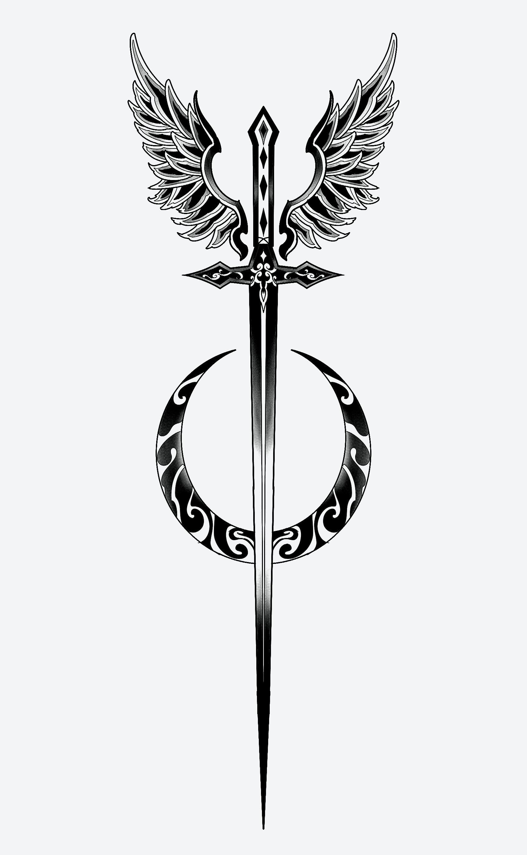 unique sword tattoos for men