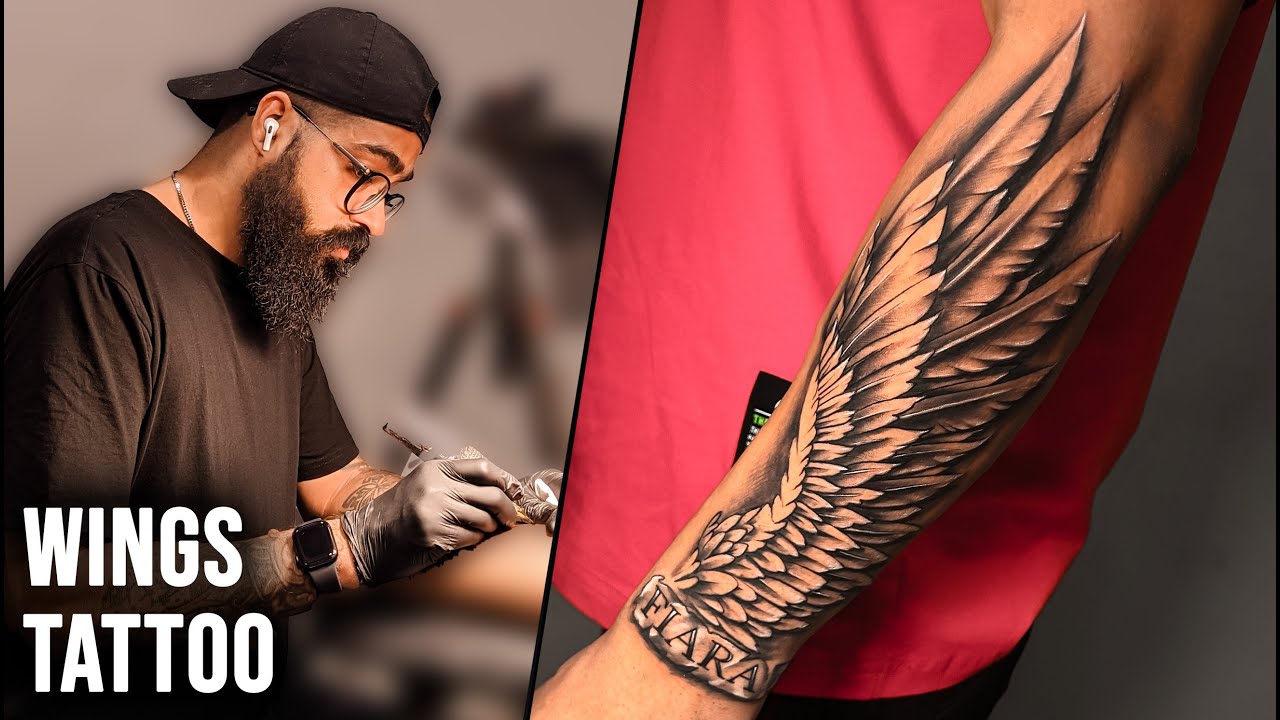 unique wing tattoos for men