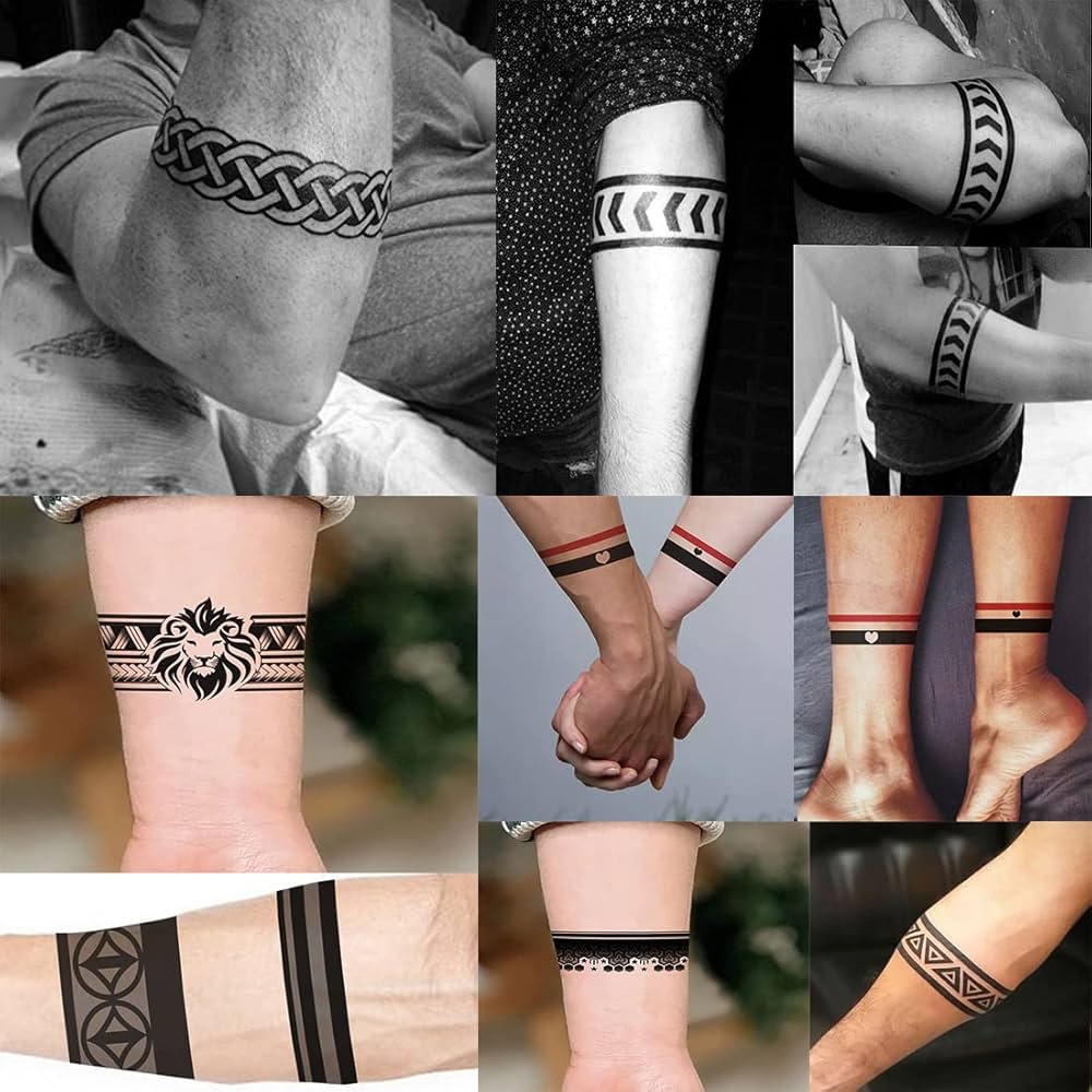 unique wrist band tattoo styles for men