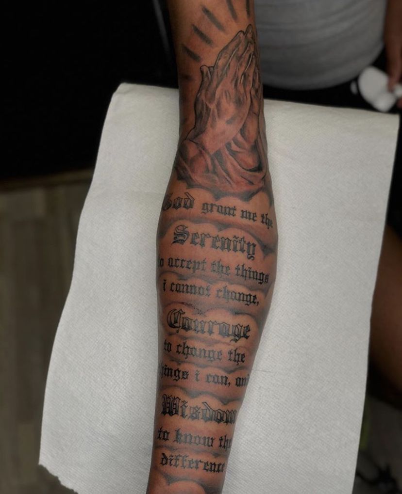 upper arm tattoos for black men