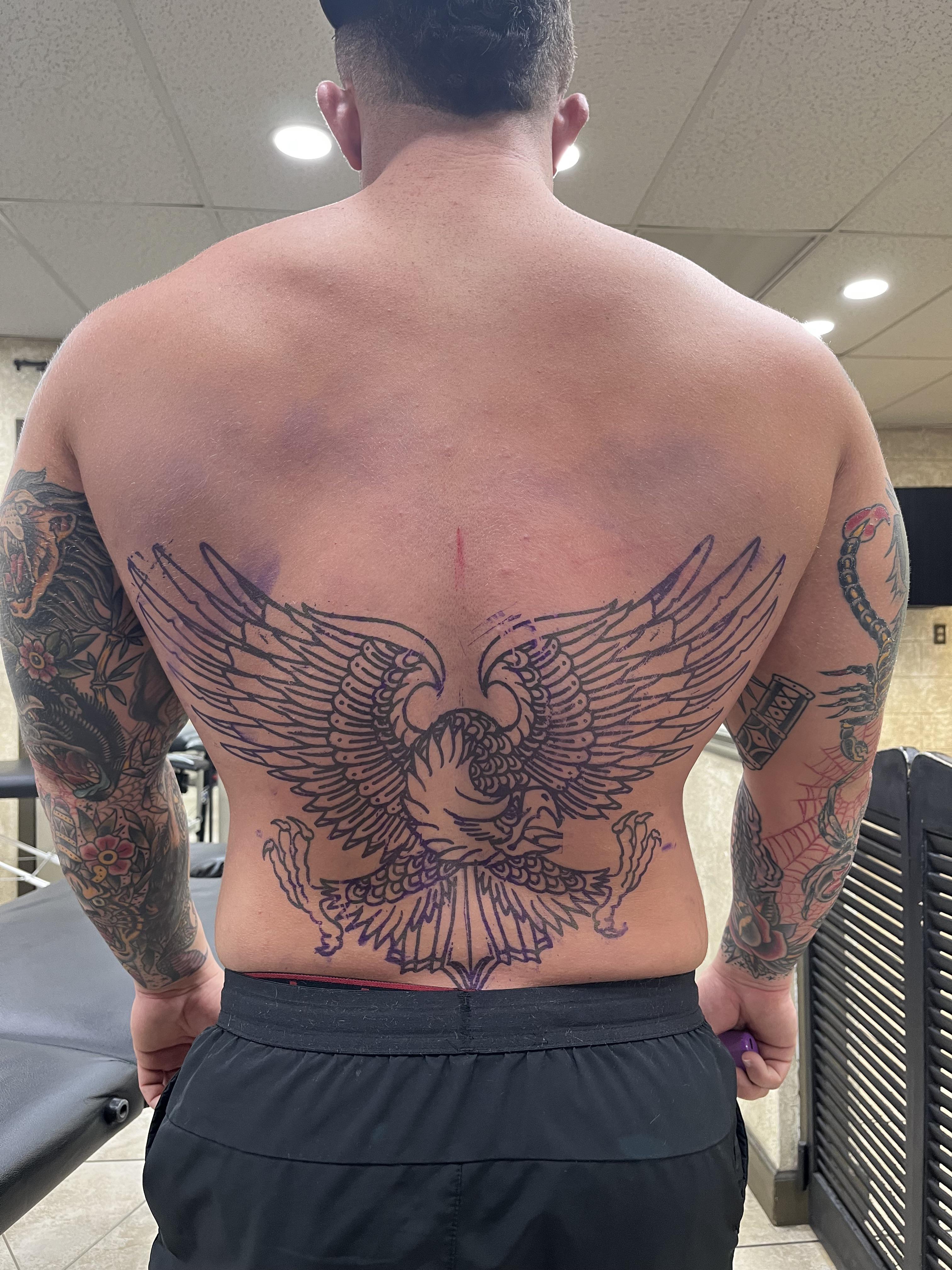 upper back tattoo cover up ideas for men