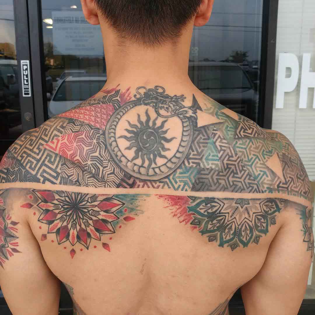 upper back tattoo cover up ideas for men 0013