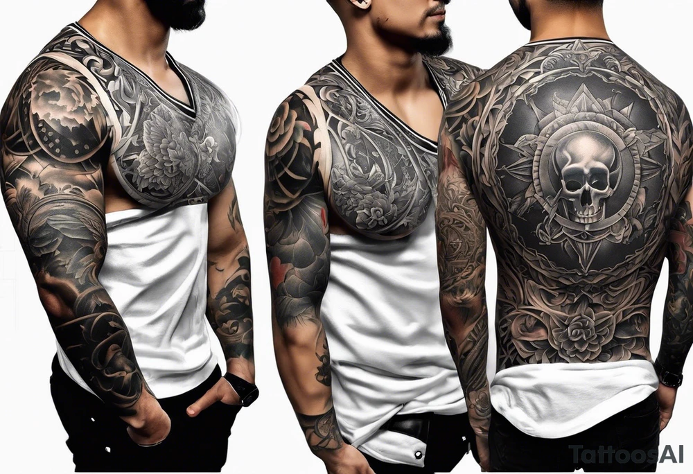 upper back tattoos for men 0011