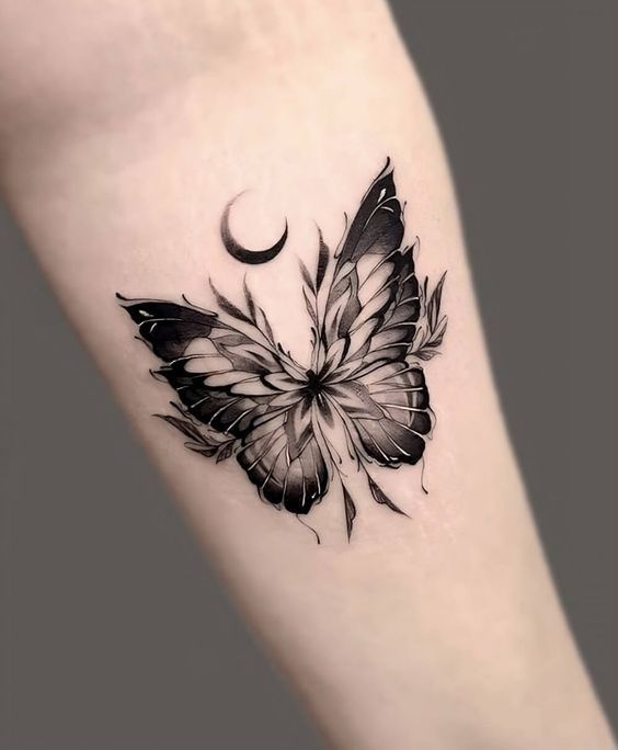 vibrant butterfly tattoos for men