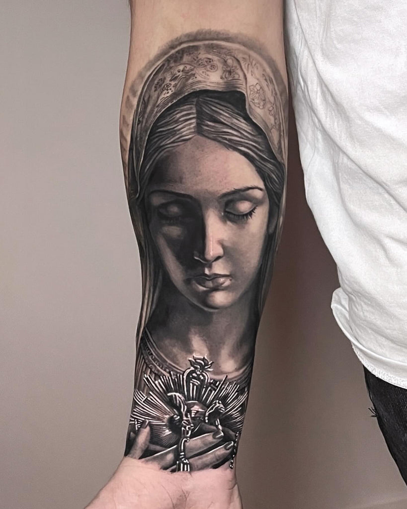 Virgin Mary tattoos for men 0013