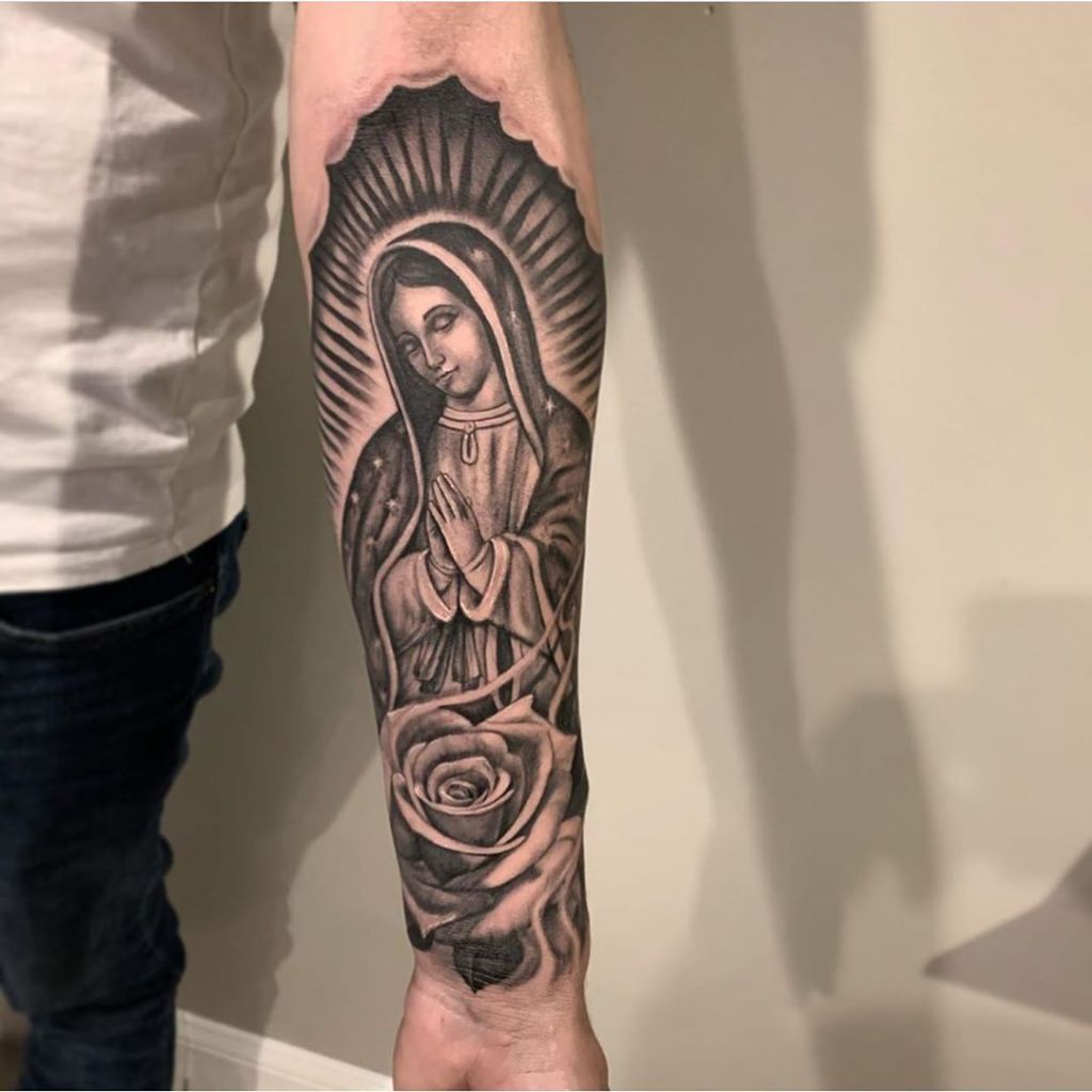 Virgin Mary tattoos for men 0016