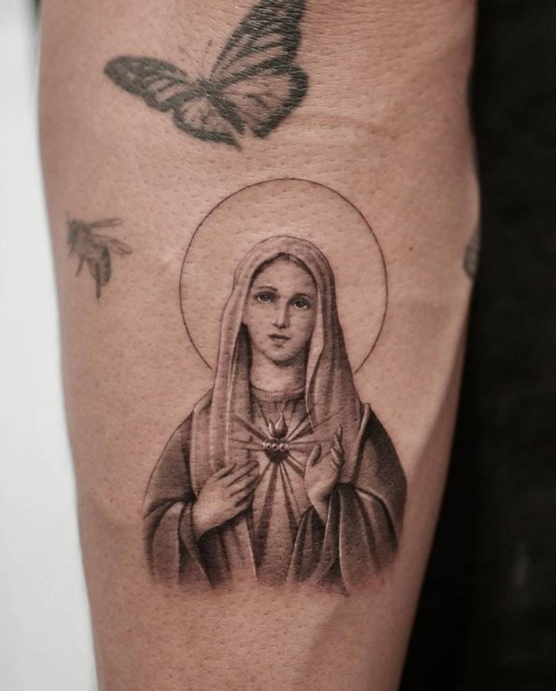 Virgin Mary tattoos for men 0022