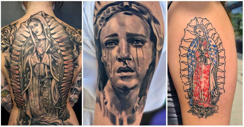 Virgin Mary tattoos for men 0023