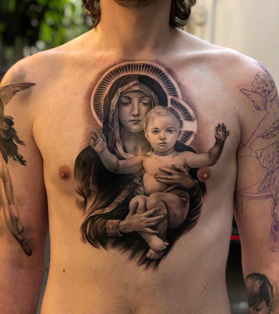 Virgin Mary tattoos for men 0025