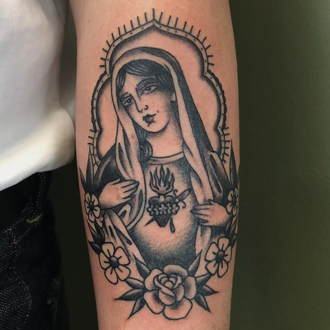 Virgin Mary tattoos for men 0026