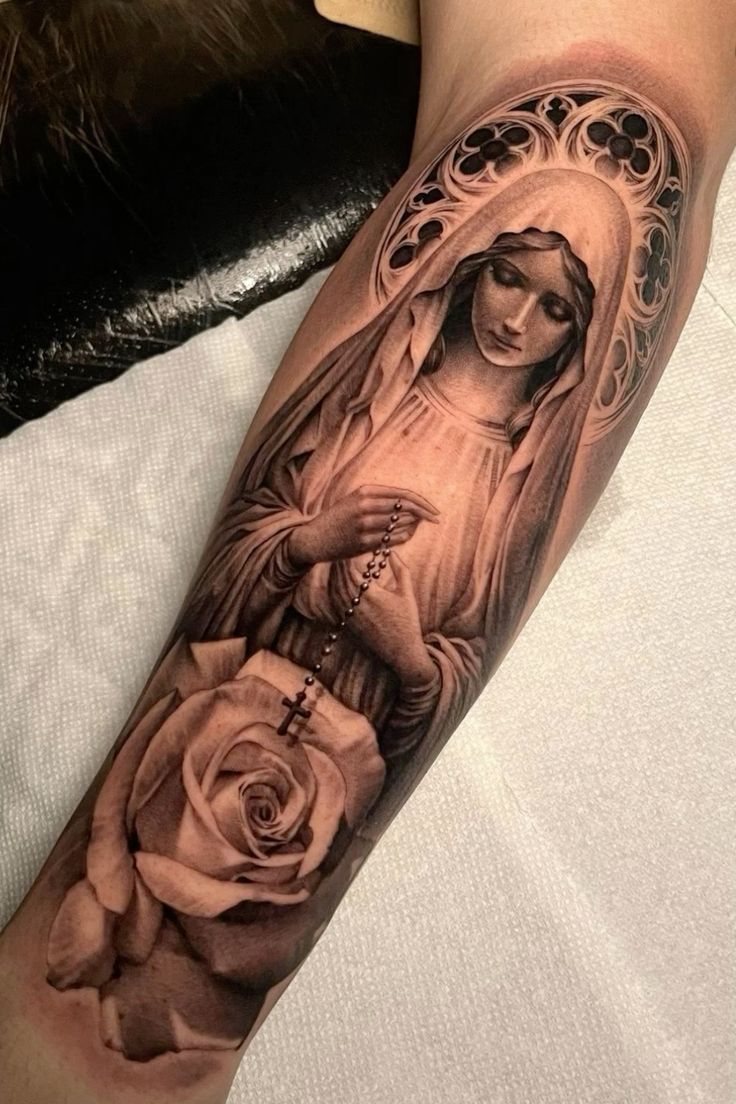 Virgin Mary tattoos for men 0033