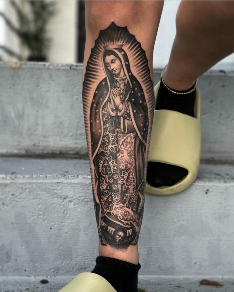 Virgin Mary tattoos for men 0034