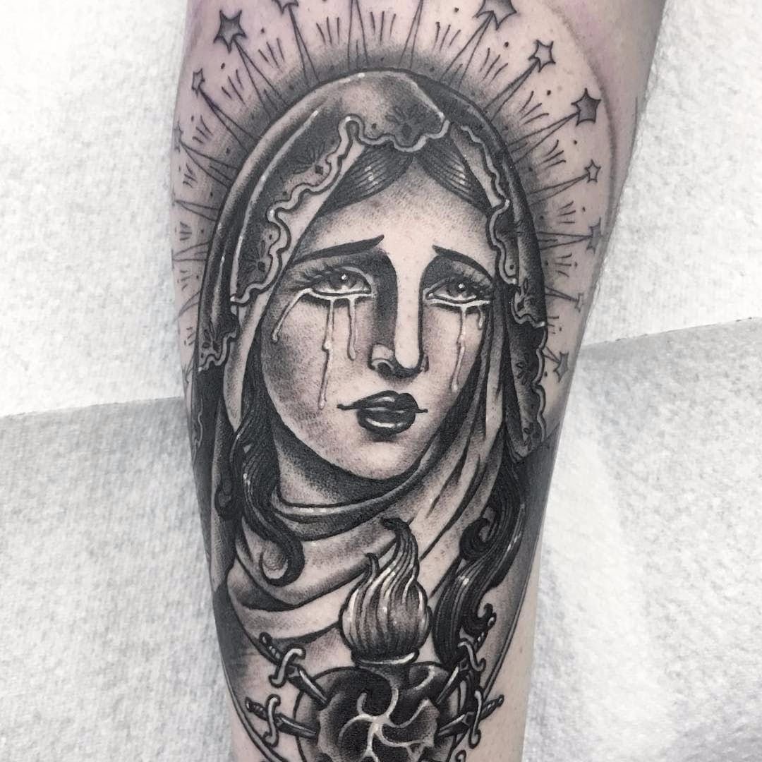 Virgin Mary tattoos for men 0038