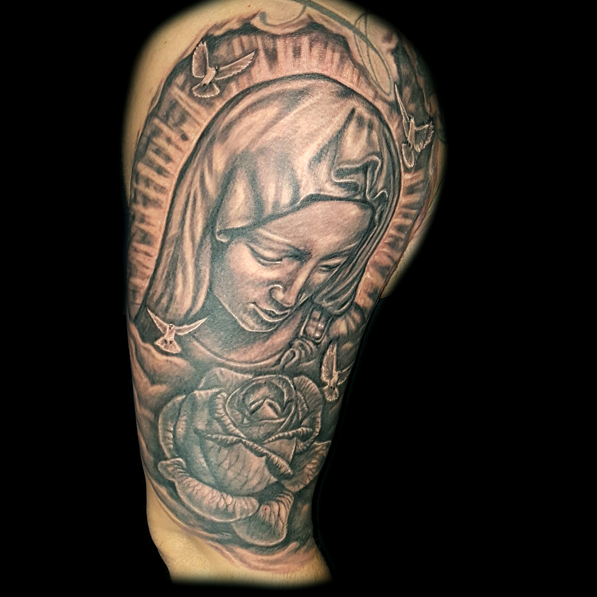 Virgin Mary tattoos for men 0039