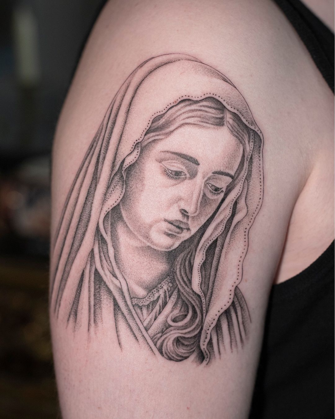 Virgin Mary tattoos for men 0040