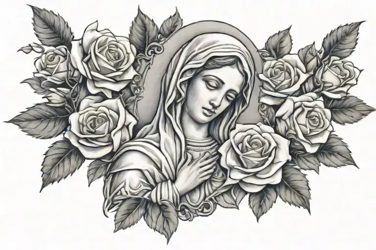 Virgin Mary tattoos for men 0047