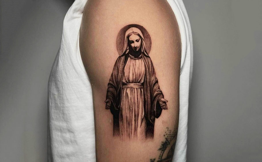 Virgin Mary tattoos for men 0050