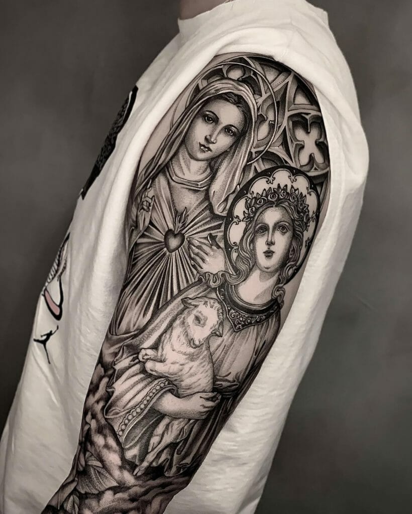 Virgin Mary tattoos for men 0058