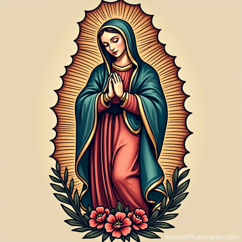 Virgin Mary tattoos for men 0071