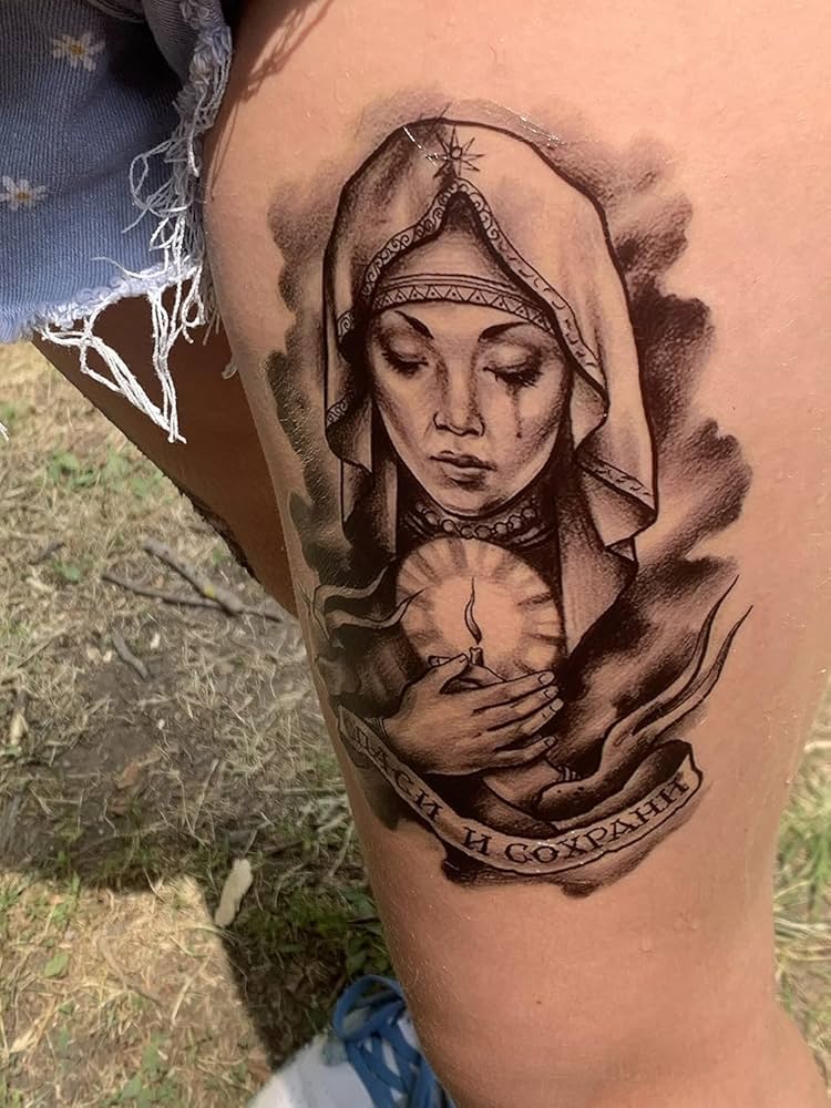 Virgin Mary tattoos for men 0076