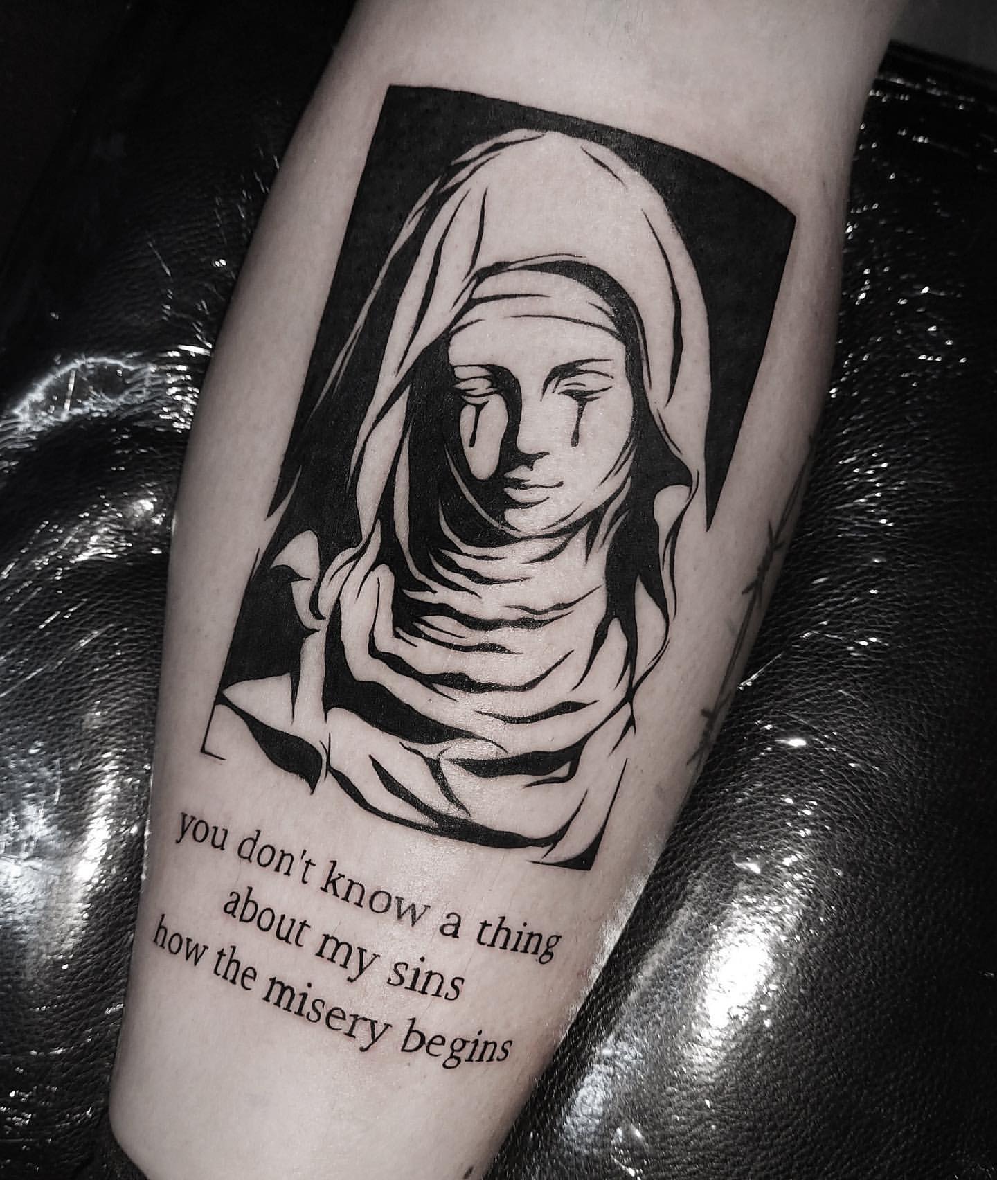 Virgin Mary tattoos for men 0077