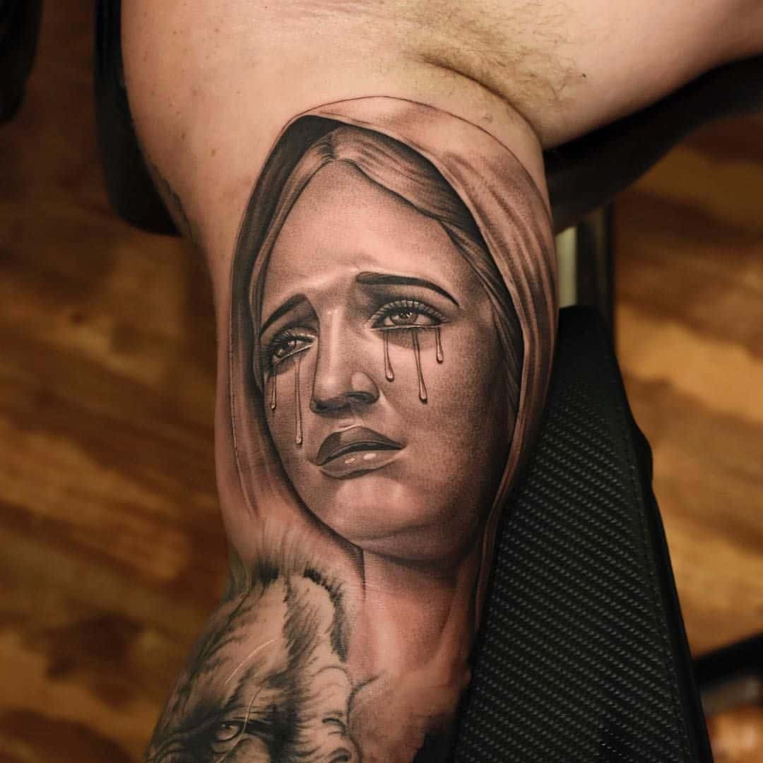 Virgin Mary tattoos for men 0084