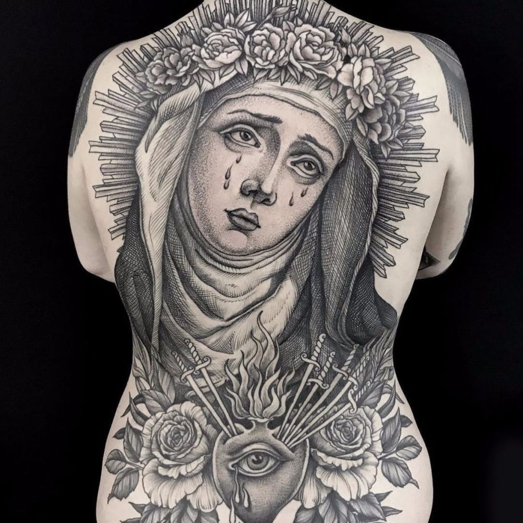 Virgin Mary tattoos for men 0085