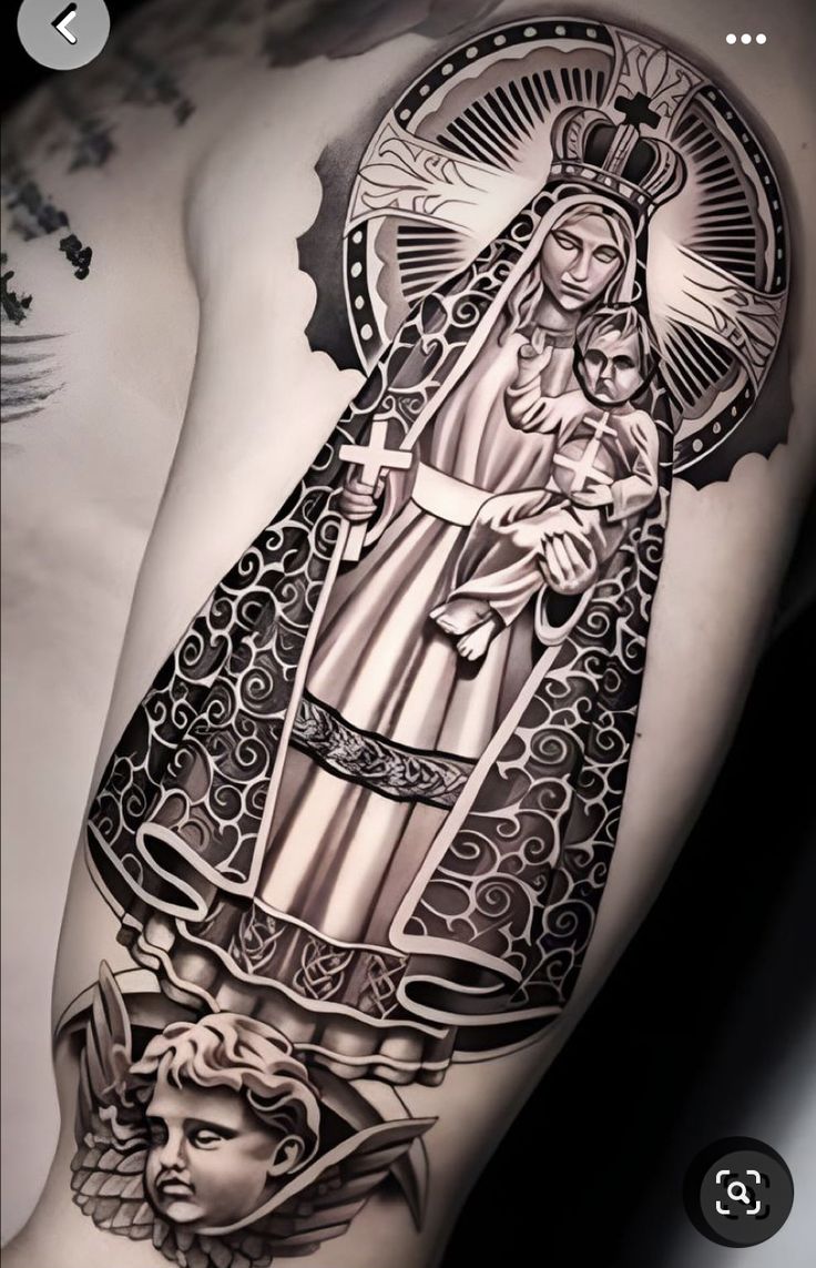 Virgin Mary tattoos for men 0088