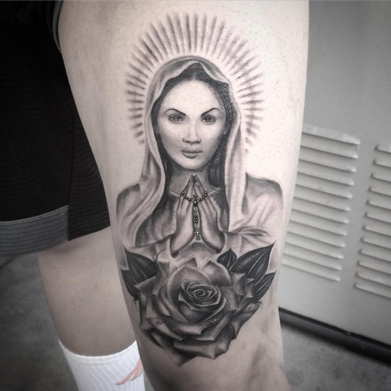 Virgin Mary tattoos for men 0094