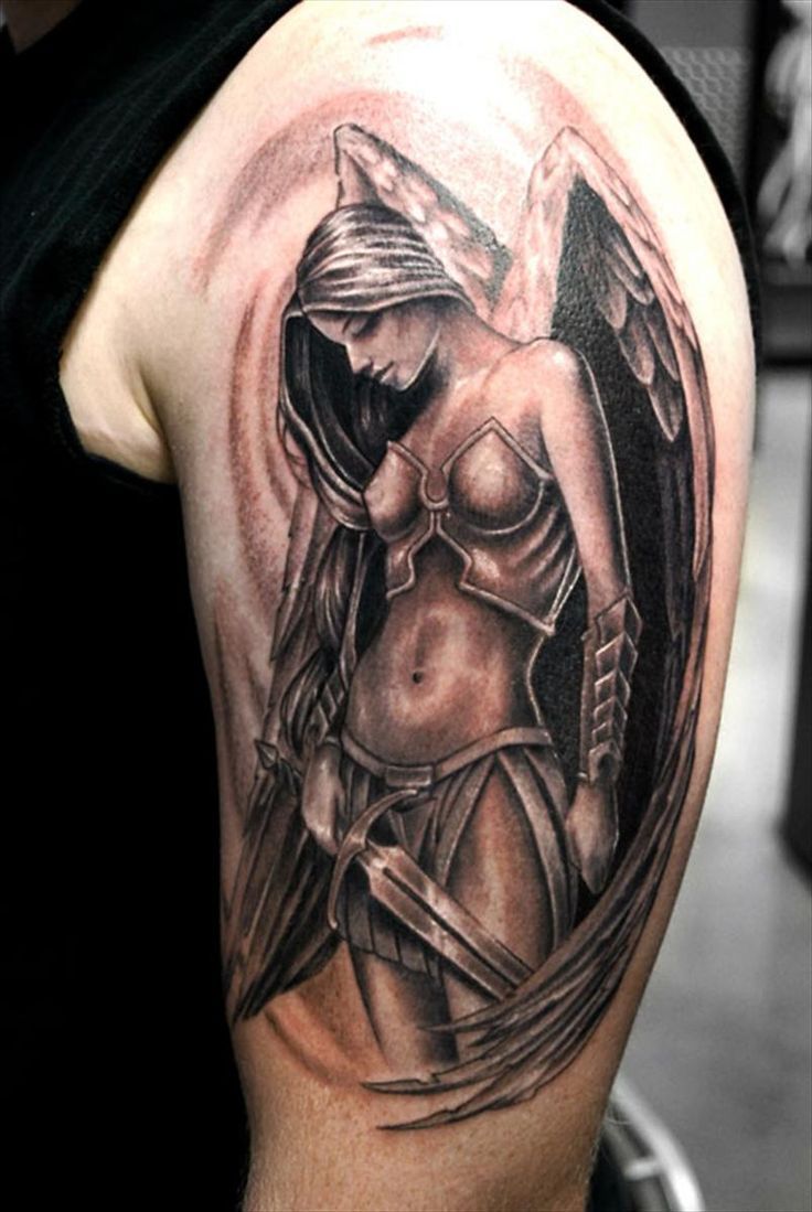 Warrior Angel tattoos for men 0015