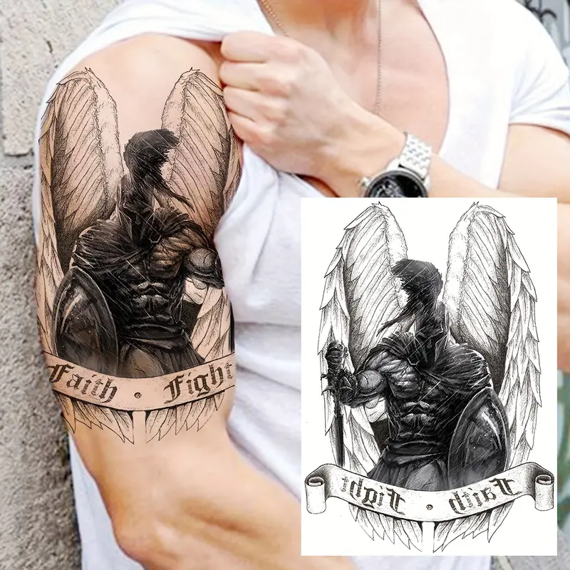 Warrior Angel tattoos for men 0032