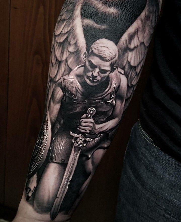 Warrior Angel tattoos for men 0033