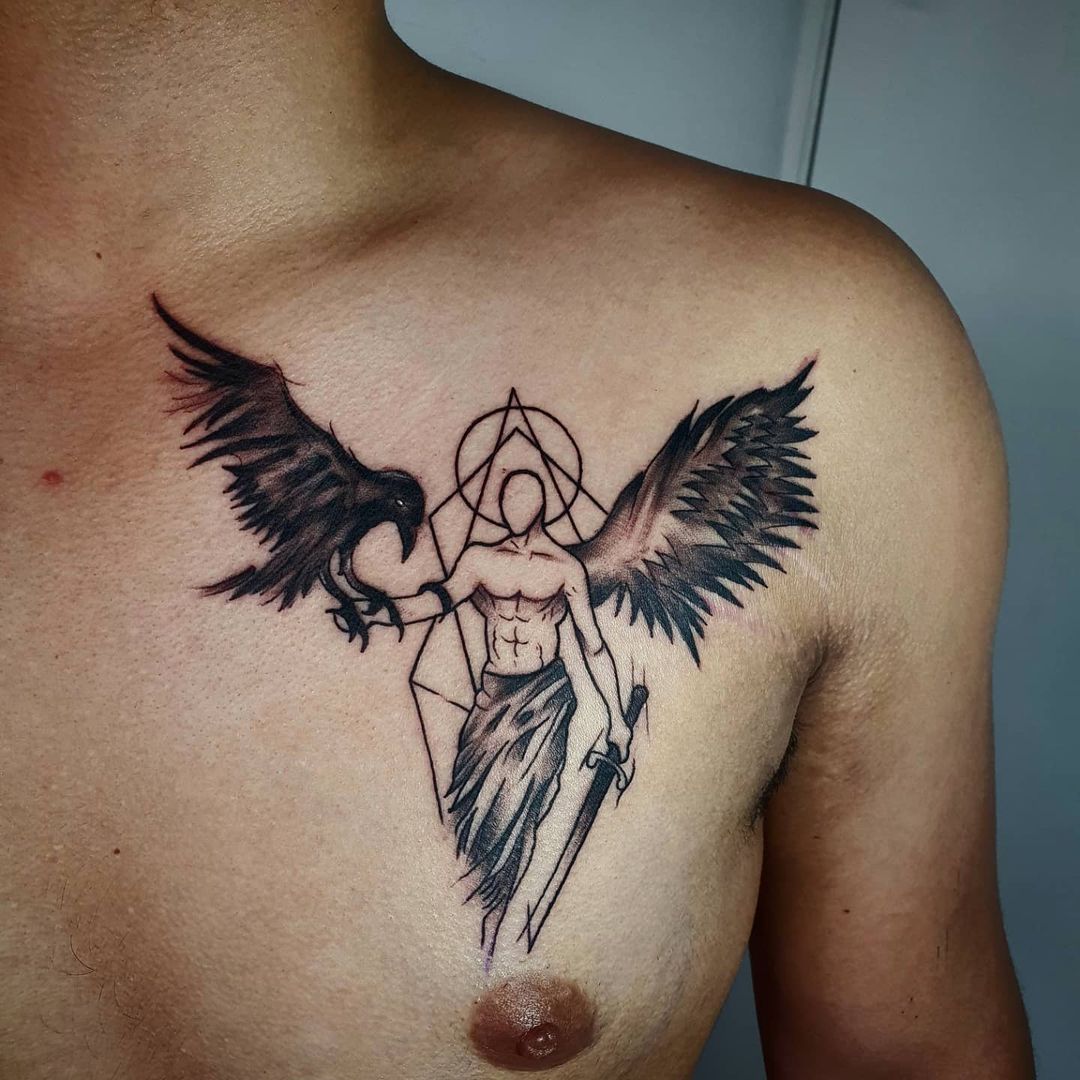 Warrior Angel tattoos for men 0051