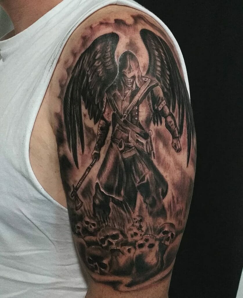 Warrior Angel tattoos for men 0061