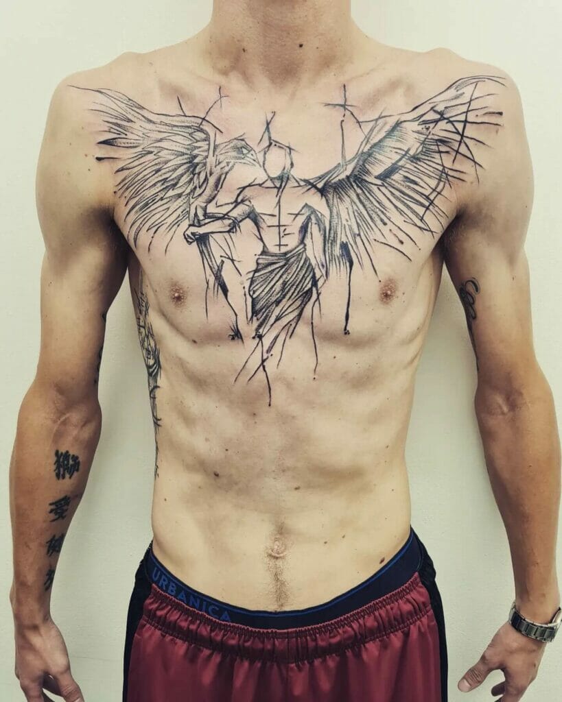 Warrior Angel tattoos for men 0063