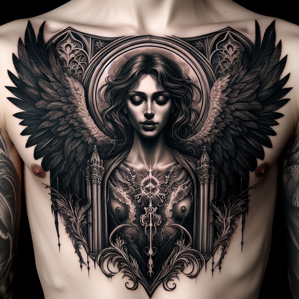 Warrior Angel tattoos for men 0073