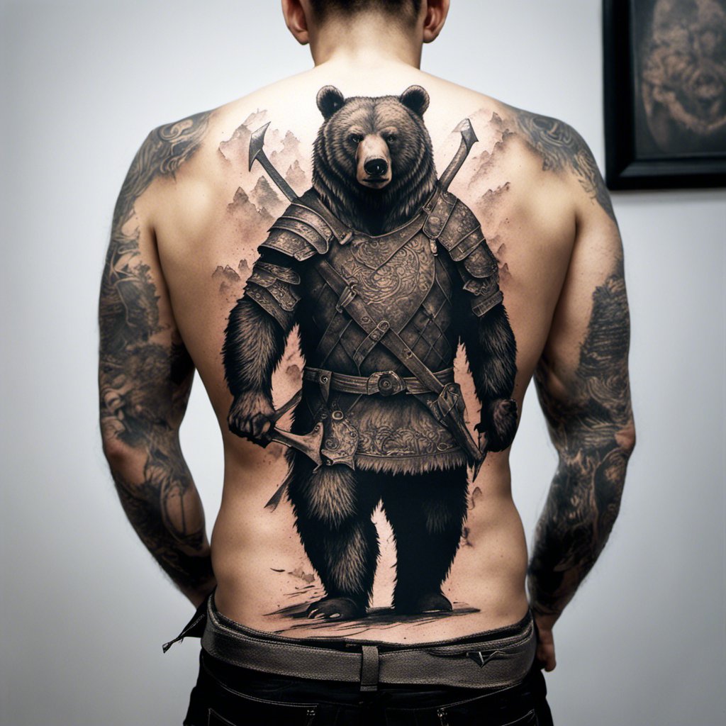 warrior chest tattoos for men 0011