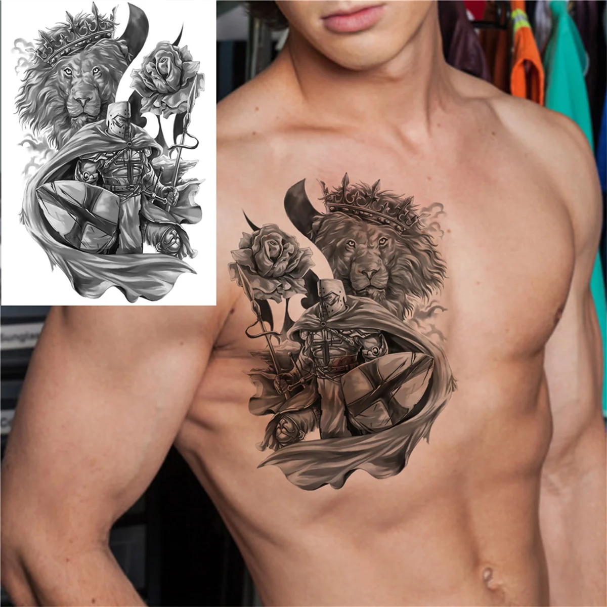 warrior chest tattoos for men 0073