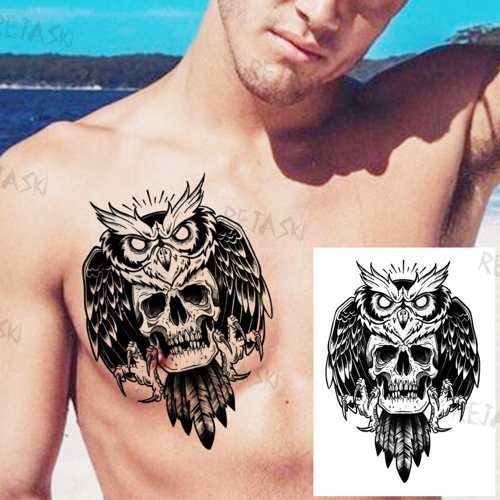 warrior chest tattoos for men 0076