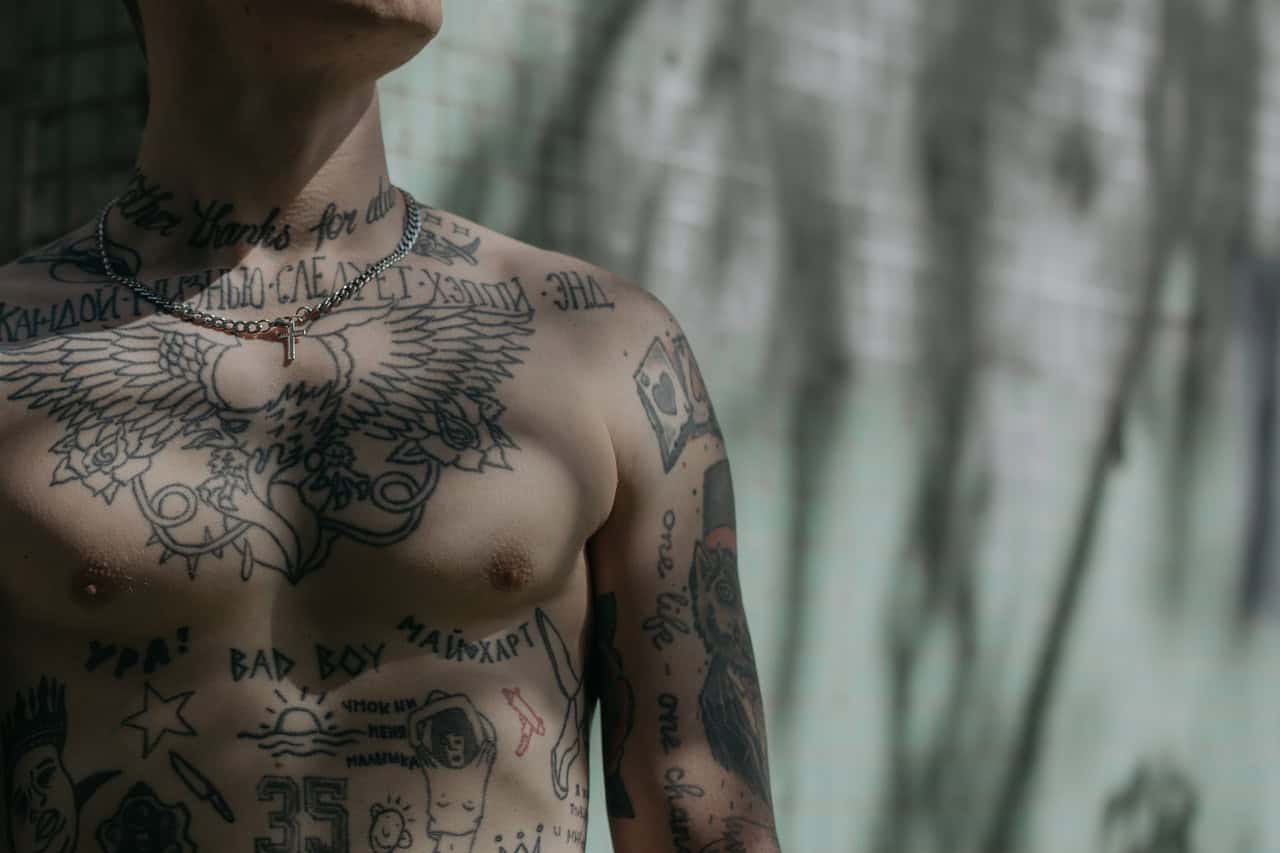 warrior chest tattoos for men 0084