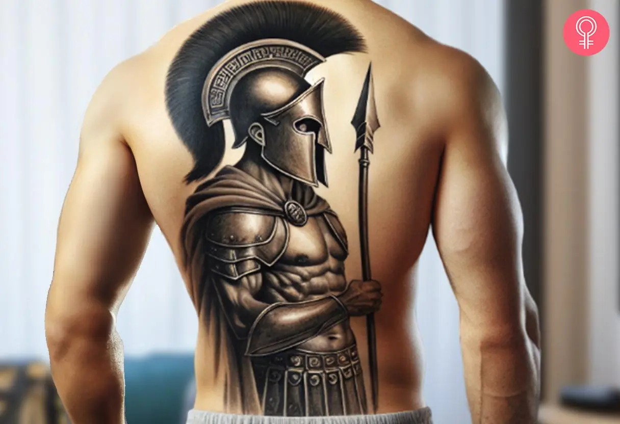 warrior chest tattoos for men 0091