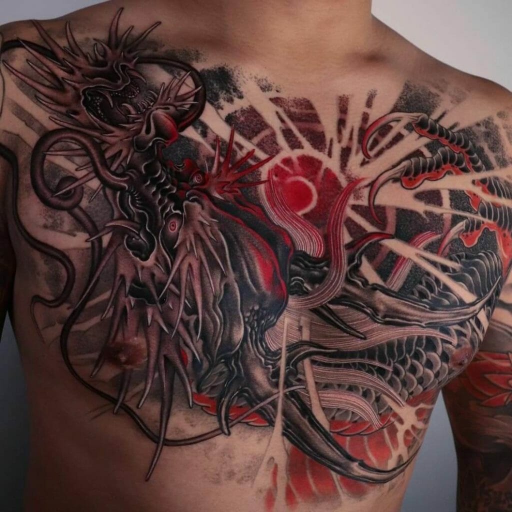 warrior chest tattoos for men 0097