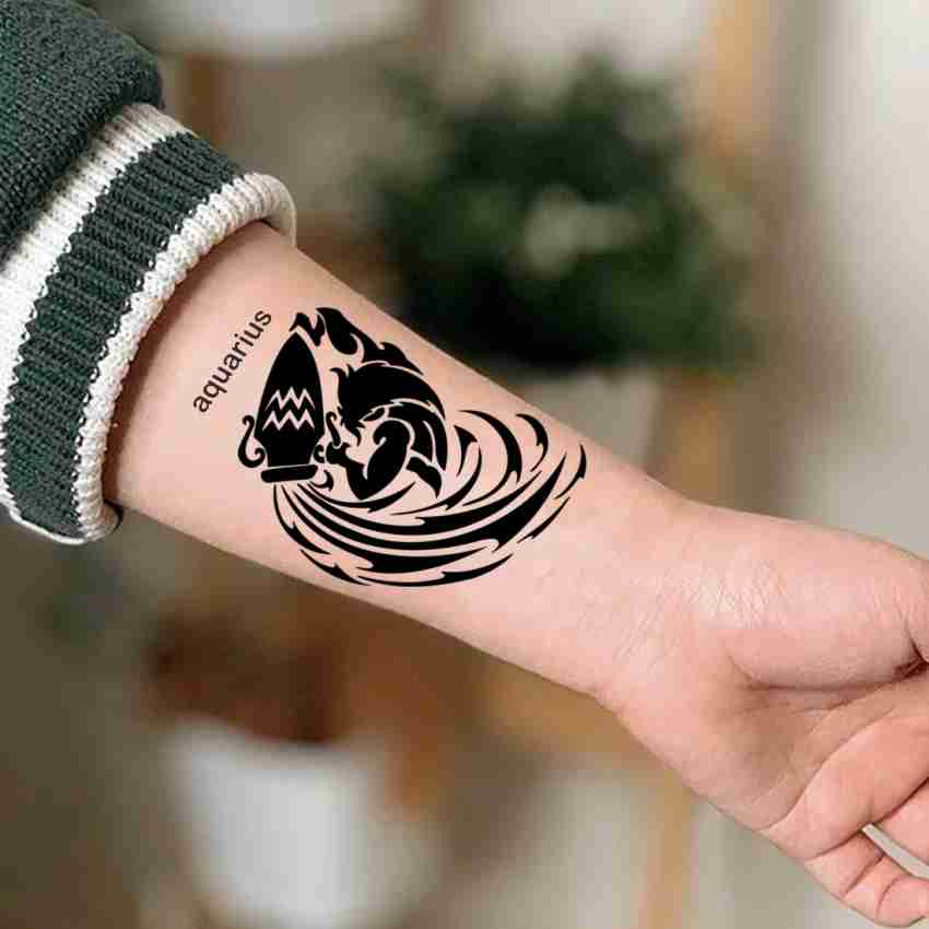 watercolor Aquarius tattoos for men