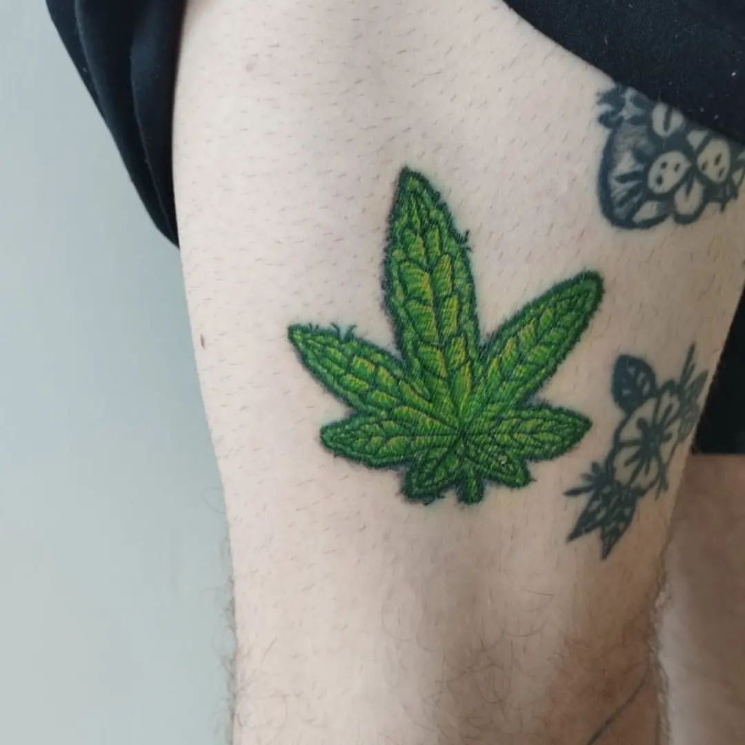 weed tattoos for men 0010