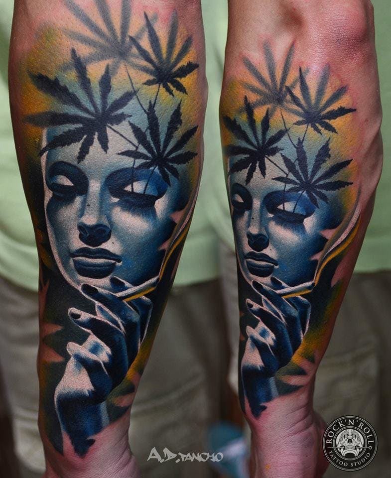 weed tattoos for men 0015