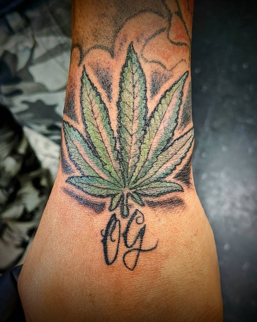 weed tattoos for men 0026