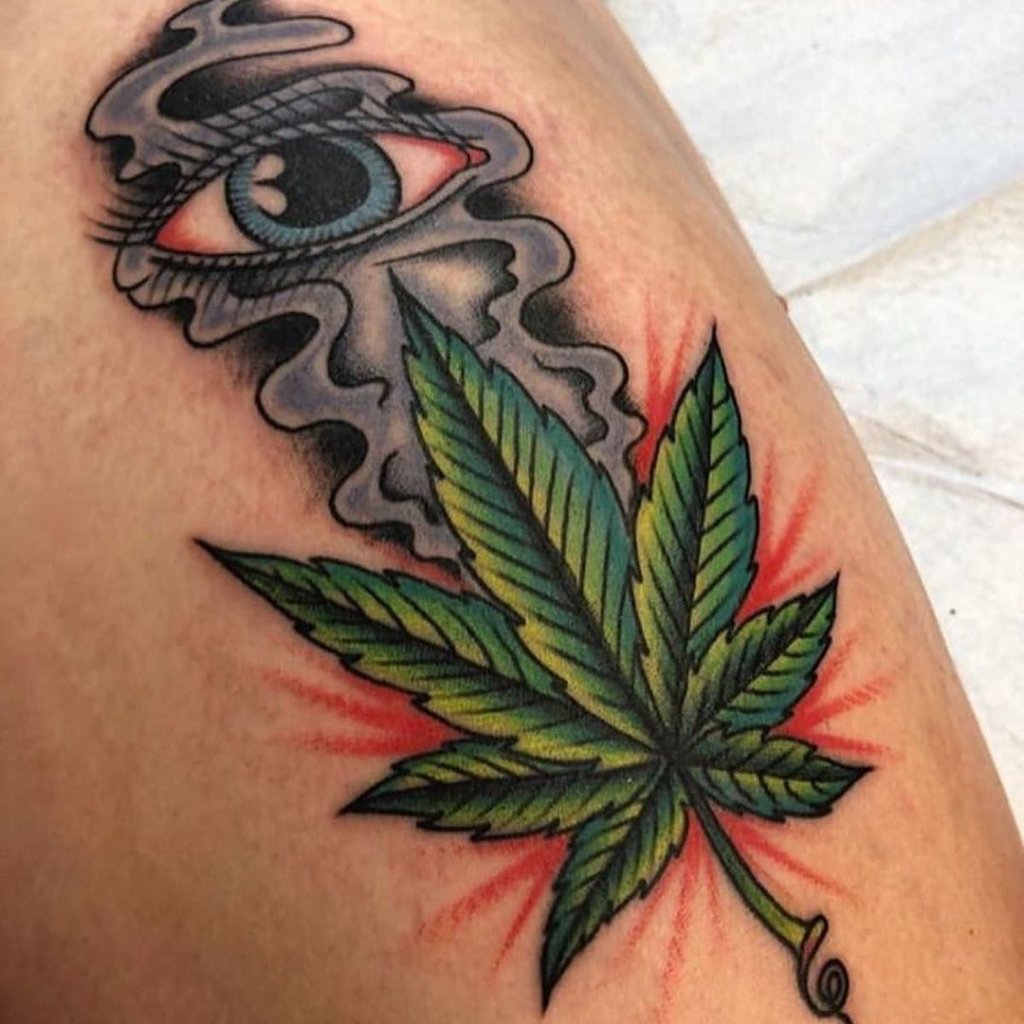 weed tattoos for men 0037