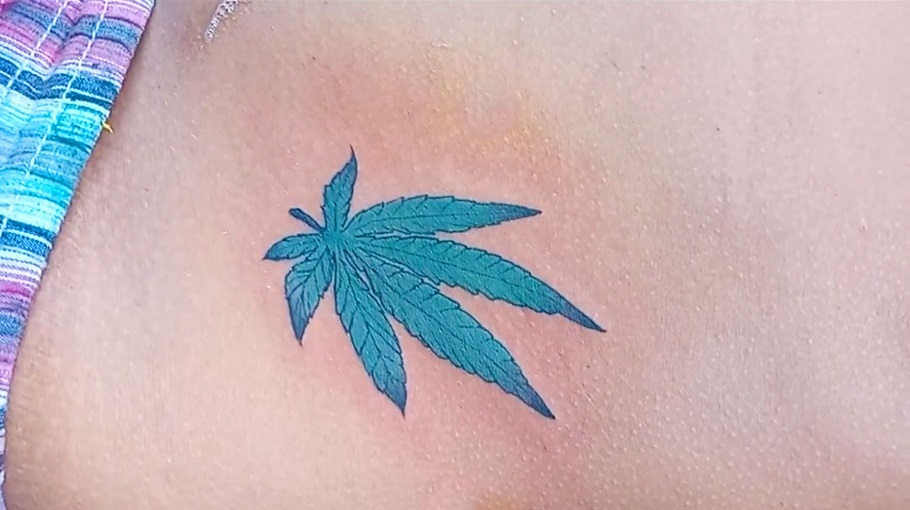 weed tattoos for men 0048